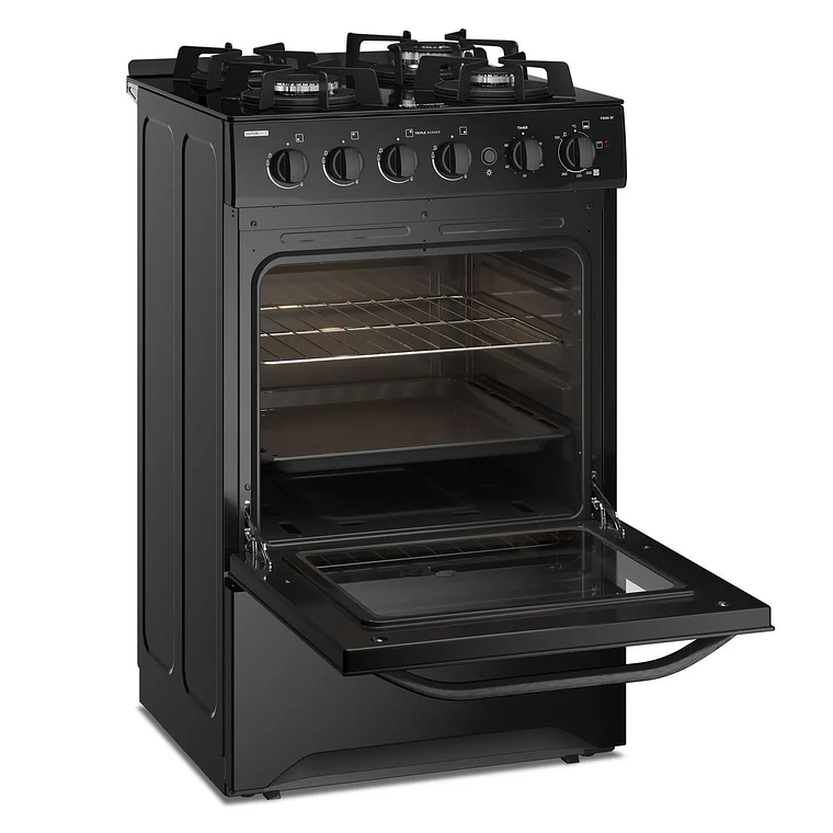 COCINA A GAS 4 PLATOS FENSA EXPERIENCE CON VAPORBAKE Y CUBIERTA VIDRIO F 3000 BT NEGRA 5