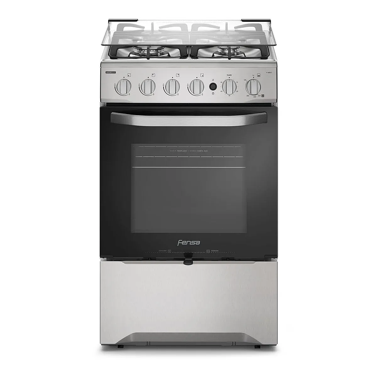 COCINA A GAS 4 PLATOS FENSA EXPERIENCE CON VAPORBAKE Y TIMER F 2606 T INOX 1