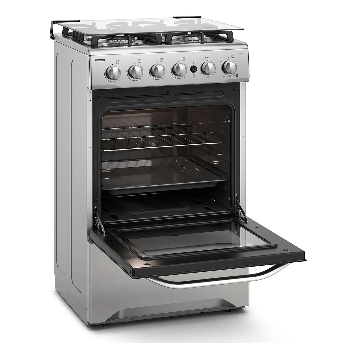 COCINA A GAS 4 PLATOS FENSA EXPERIENCE CON VAPORBAKE Y TIMER F 2606 T INOX 4