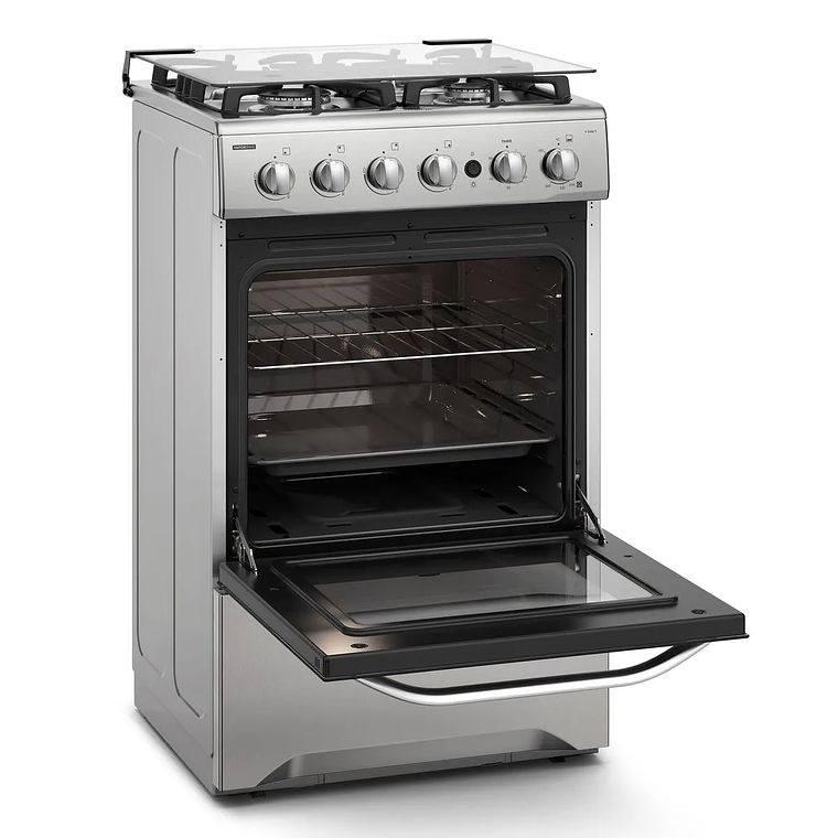 COCINA A GAS 4 PLATOS FENSA EXPERIENCE CON VAPORBAKE Y TIMER F 2606 T INOX 4