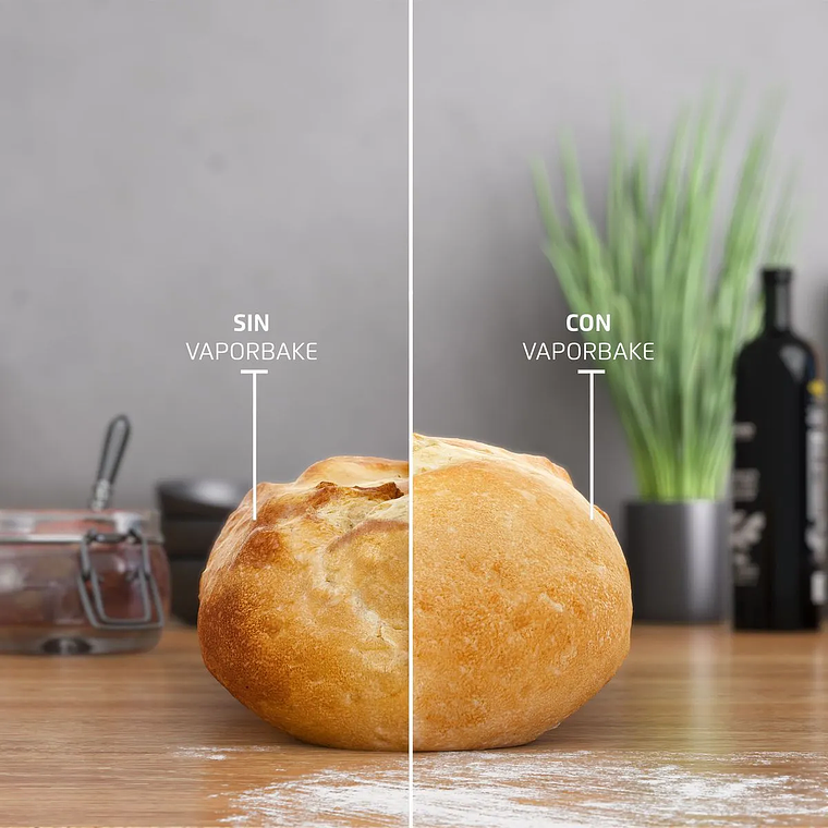 COCINA A GAS 4 PLATOS FENSA EXPERIENCE CON VAPORBAKE Y TIMER F 2606 T INOX 12