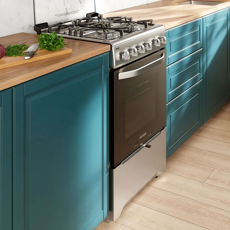 COCINA A GAS 4 PLATOS FENSA EXPERIENCE CON VAPORBAKE Y TIMER F 2606 T INOX 8