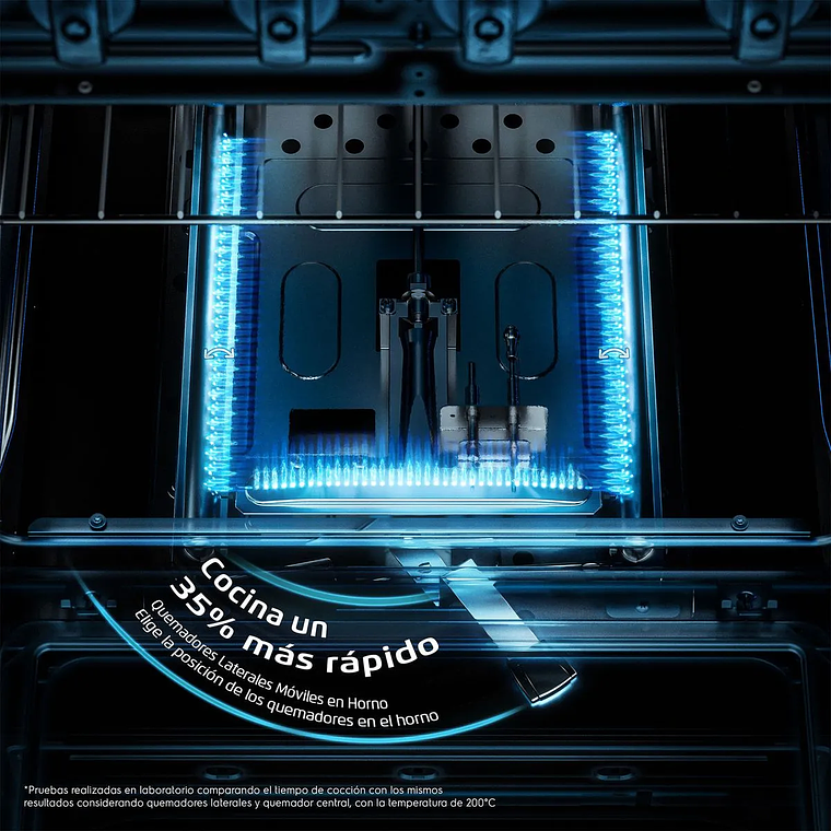 COCINA A GAS 4 PLATOS FENSA EXPERIENCE CON VAPORBAKE Y CUBIERTA VIDRIO F 3000 RT INOX 12