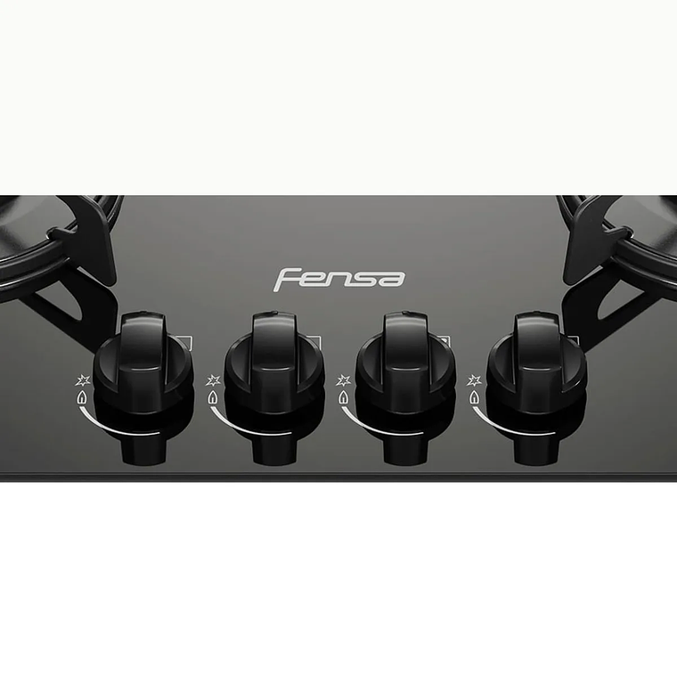 ENCIMERA A GAS 4 PLATOS FENSA VIDRIO TEMPLADO Y ENCENDIDO ELÉCTRICO F GC60V A NEGRA 6