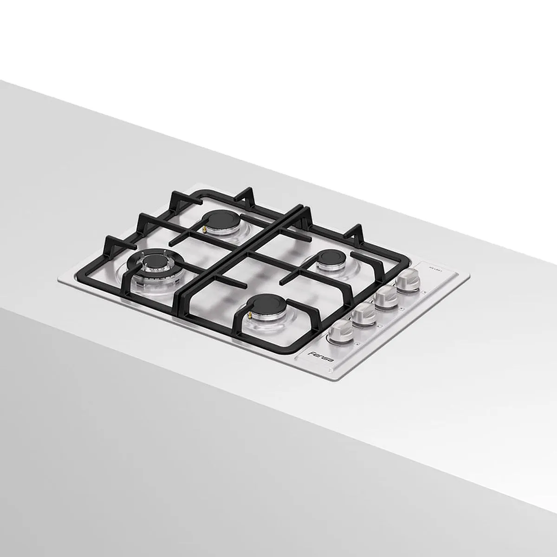 ENCIMERA A GAS 4 PLATOS FENSA ENCENDIDO ELÉCTRICO Y PARRILLA HIERRO FUNDIDO FCE 4.3HF T INOX 6