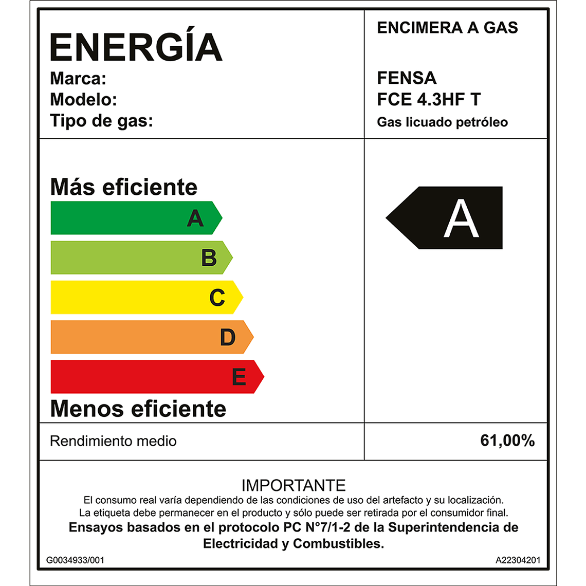 ENCIMERA A GAS 4 PLATOS FENSA ENCENDIDO ELÉCTRICO Y PARRILLA HIERRO FUNDIDO FCE 4.3HF T INOX 8