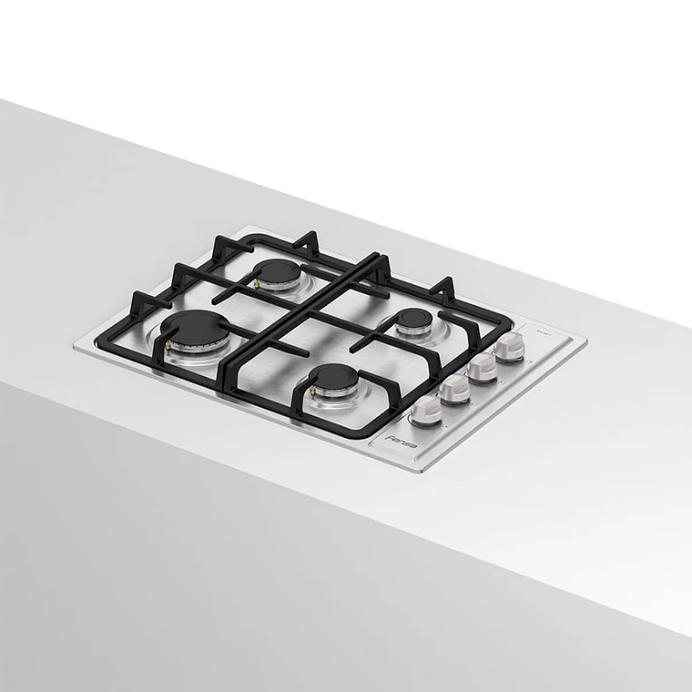 ENCIMERA A GAS 4 PLATOS FENSA ENCENDIDO ELÉCTRICO Y PARRILLA HIERRO FUNDIDO FCE 4HF T INOX 6