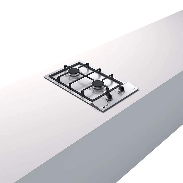 ENCIMERA A GAS 2 PLATOS FENSA ENCENDIDO ELÉCTRICO Y PARRILLA HIERRO FUNDIDO FCE 2HF GL T INOX 5