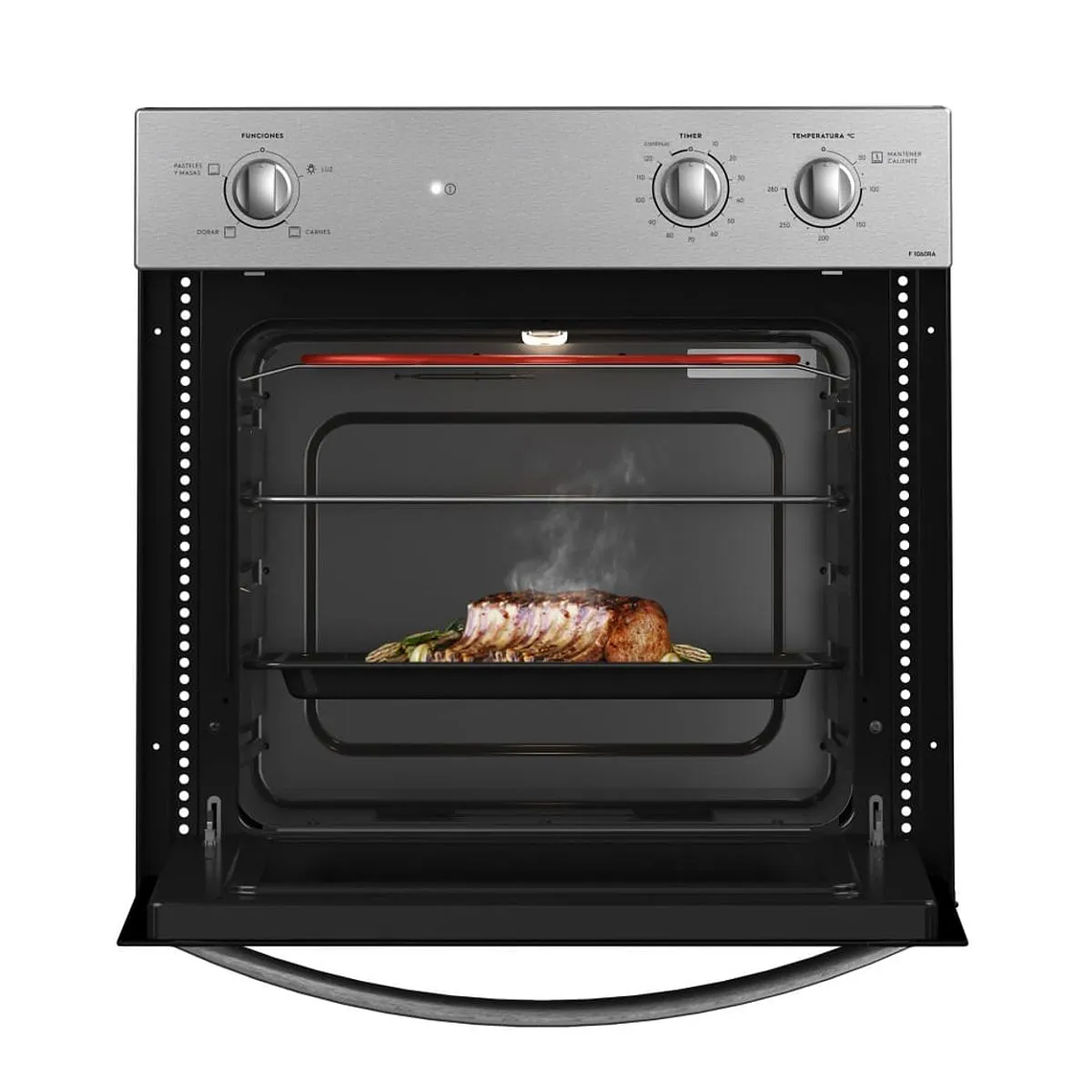 HORNO EMPOTRABLE ELÉCTRICO FENSA 66L TIMER Y CAVIDAD ESMALTADA F 1060R A GRIS 3