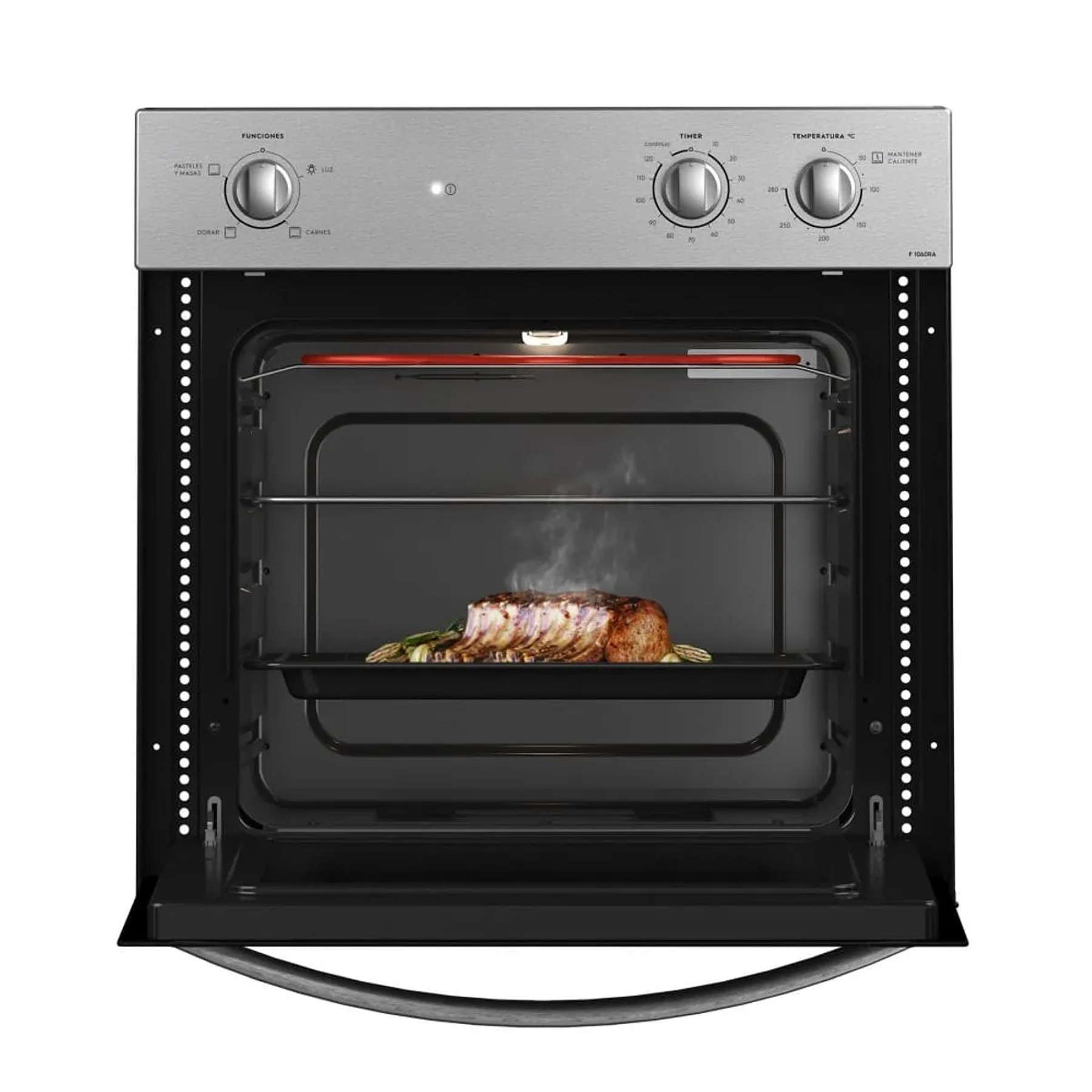 HORNO EMPOTRABLE ELÉCTRICO FENSA 66L TIMER Y CAVIDAD ESMALTADA F 1060R A GRIS