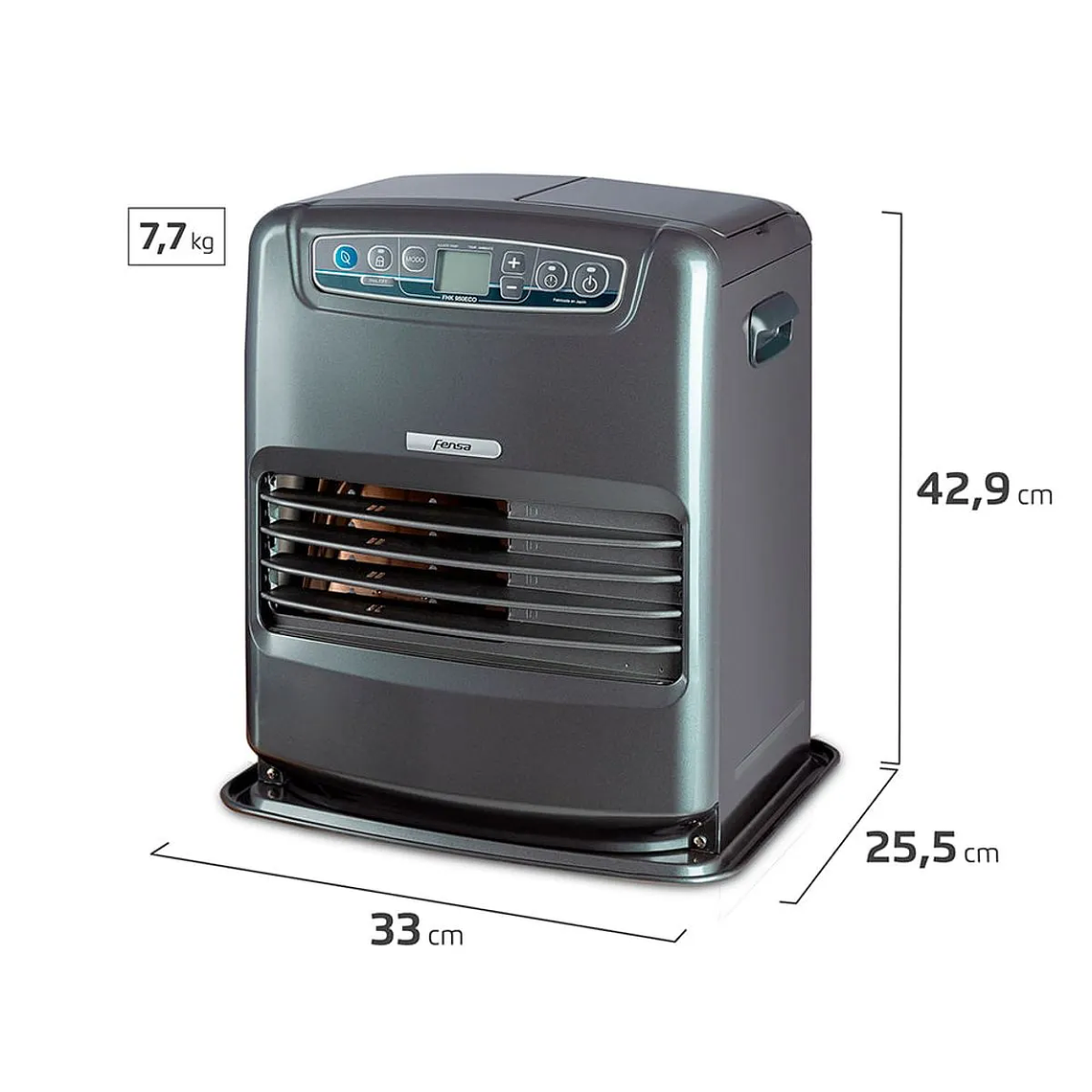 ESTUFA PARAFINA LÁSER FENSA 5 LITROS 3,1KW PANEL DIGITAL, TIMER Y BOTÓN ECO FHK 950 3