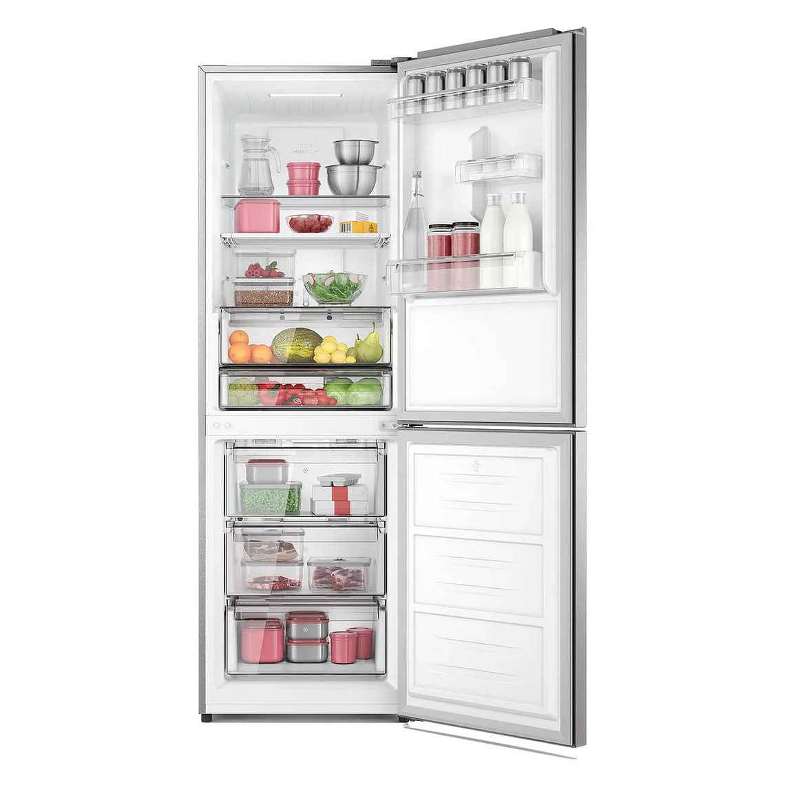 REFRIGERADOR FENSA 322L NO FROST BOTTOM FREEZER CON PUERTA REVERSIBLE DB60S INOX 7