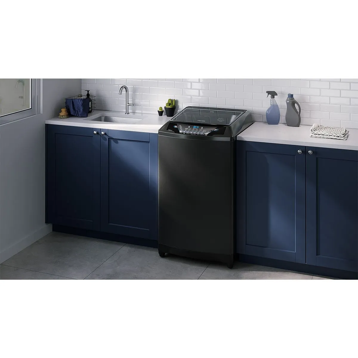 LAVADORA AUTOMÁTICA FENSA 21KG CARGA SUPERIOR AHORRO DE AGUA PREMIUM CARE 21 ONIX GRIS 4