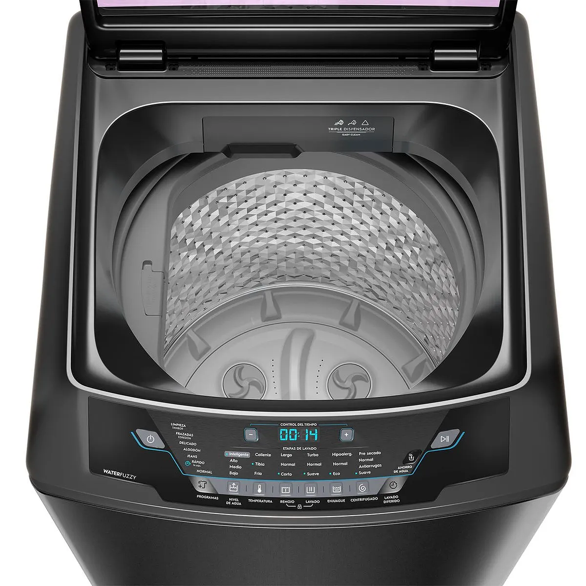 LAVADORA AUTOMÁTICA FENSA 21KG CARGA SUPERIOR AHORRO DE AGUA PREMIUM CARE 21 ONIX GRIS 7