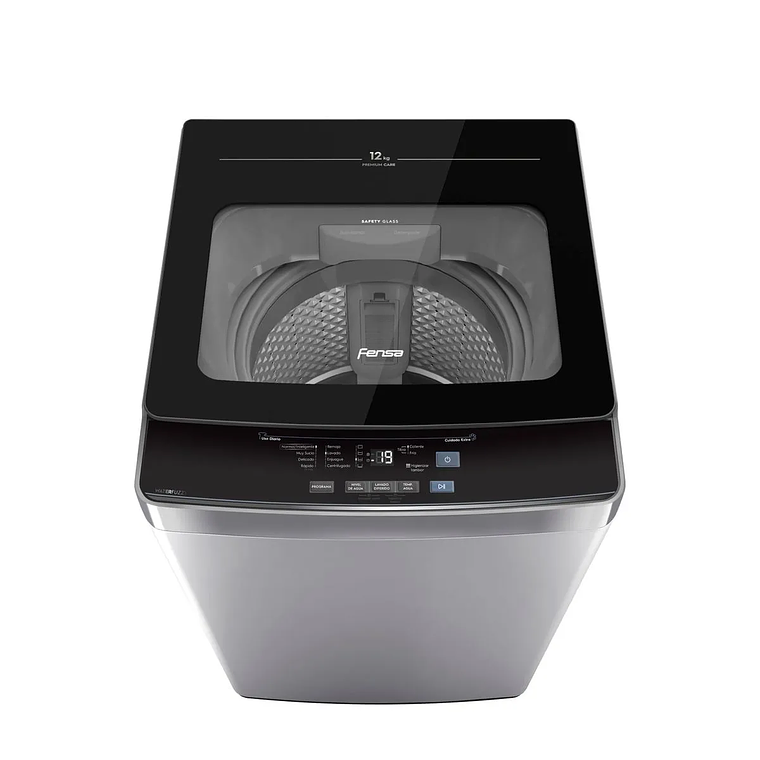 LAVADORA AUTOMÁTICA FENSA 12KG CARGA SUPERIOR CONTROL TIEMPO PREMIUM CARE 12SZ GRIS 3