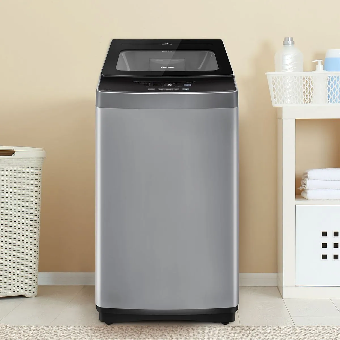 LAVADORA AUTOMÁTICA FENSA 12KG CARGA SUPERIOR CONTROL TIEMPO PREMIUM CARE 12SZ GRIS 7