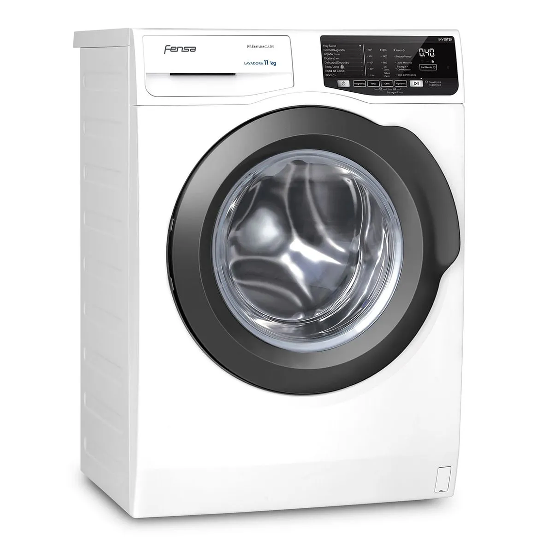 LAVADORA AUTOMÁTICA FENSA 11KG CARGA FRONTAL INVERTER CON VAPOR PREMIUM CARE 11W BLANCA 7