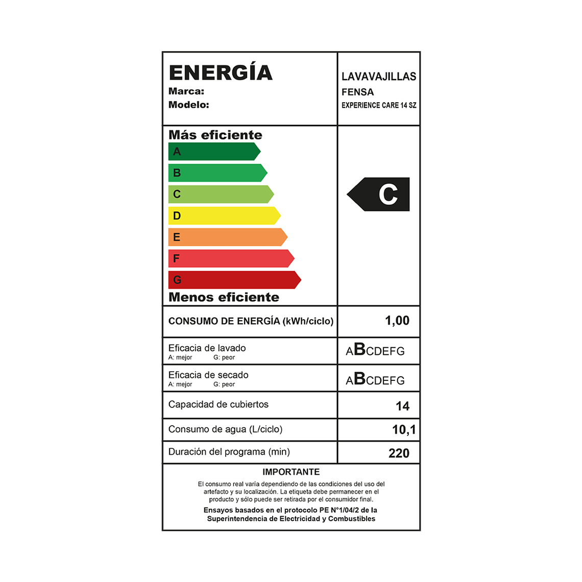 LAVAVAJILLAS 14 CUBIERTOS FENSA EXPERIENCE PROGRAMA ECONÓMICO Y PANEL DIGITAL 14SZ INOX 10