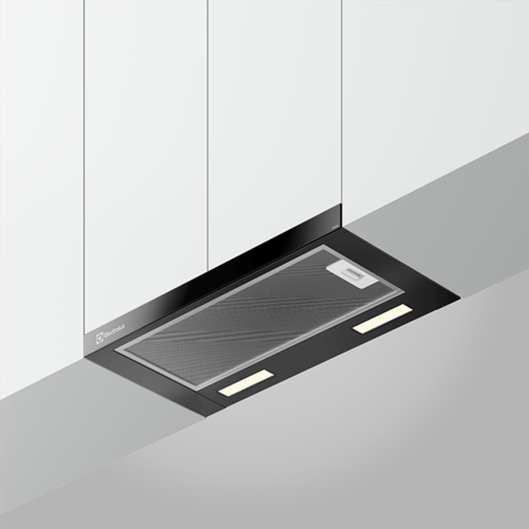 CAMPANA DE COCINA EXTRACTORA ELECTROLUX RETRÁCTIL 60CM EFFICIENT LUZ LED DE6RI NEGRA 3