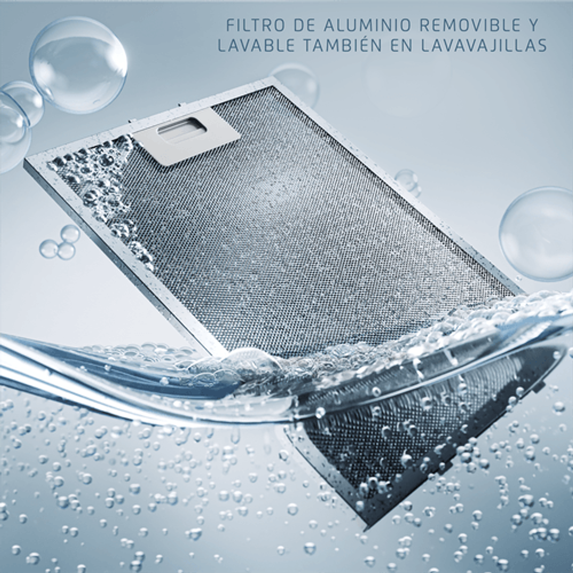 CAMPANA DE COCINA EXTRACTORA ELECTROLUX RETRÁCTIL 60CM EFFICIENT LUZ LED DE6RI NEGRA 6