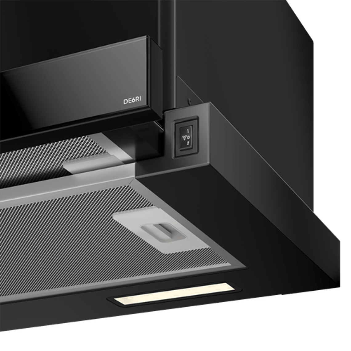 CAMPANA DE COCINA EXTRACTORA ELECTROLUX RETRÁCTIL 60CM EFFICIENT LUZ LED DE6RI NEGRA 4