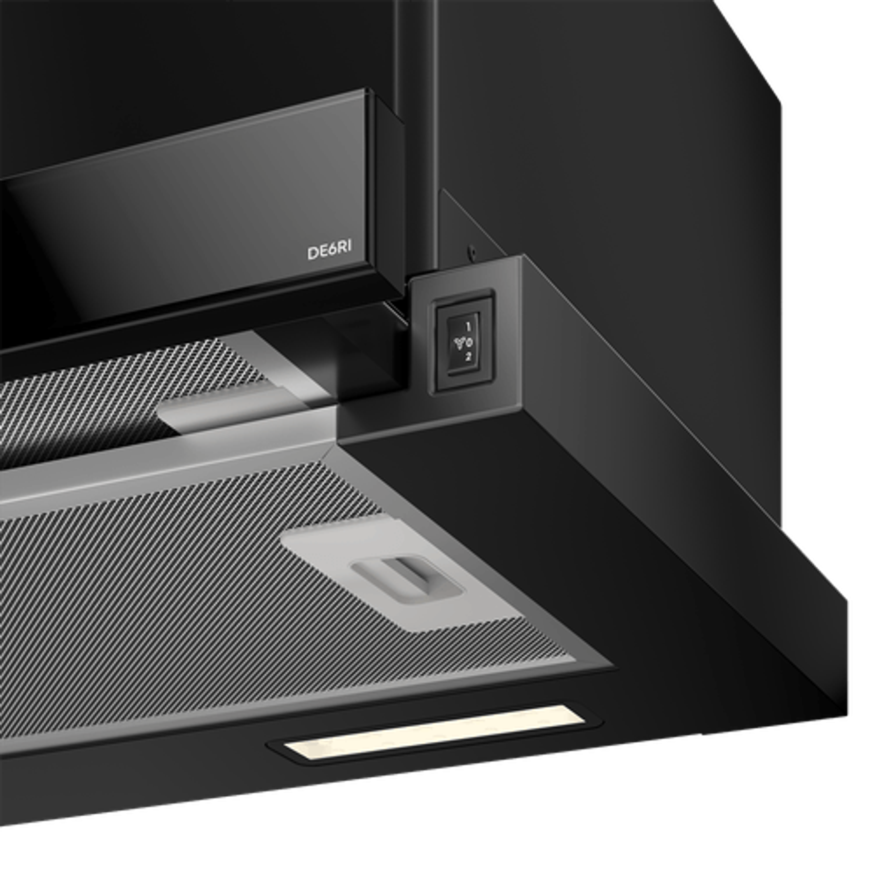 CAMPANA DE COCINA EXTRACTORA ELECTROLUX RETRÁCTIL 60CM EFFICIENT LUZ LED DE6RI NEGRA