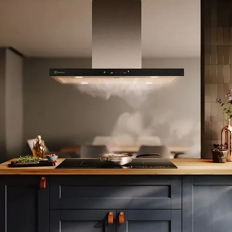 CAMPANA COCINA EXTRACTORA ELECTROLUX DECORATIVA ISLA 90CM TIMER Y PANEL TOUCH CE9IF INOX 6