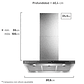 CAMPANA COCINA EXTRACTORA ELECTROLUX DECORATIVA ISLA 90CM TIMER Y PANEL TOUCH CE9IF INOX - Miniatura 4