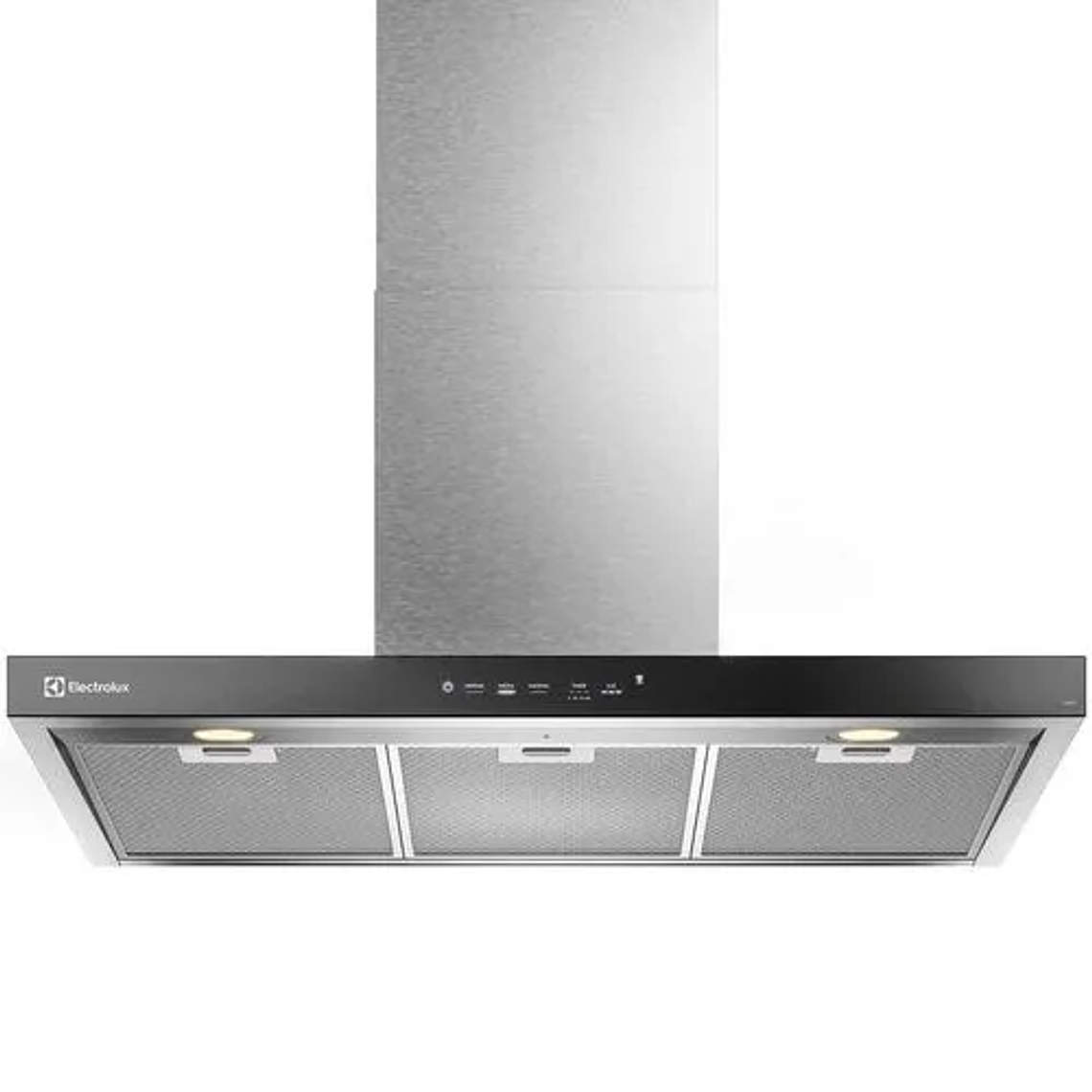 CAMPANA COCINA EXTRACTORA ELECTROLUX DECORATIVA PARED 90CM TIMER Y PANEL TOUCH CE9TF INOX 1