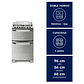 COCINA A GAS 4 PLATOS ELECTROLUX EXPERIENCE DOBLE HORNO Y TRIPLE LLAMA 56DXA INOX - Miniatura 2