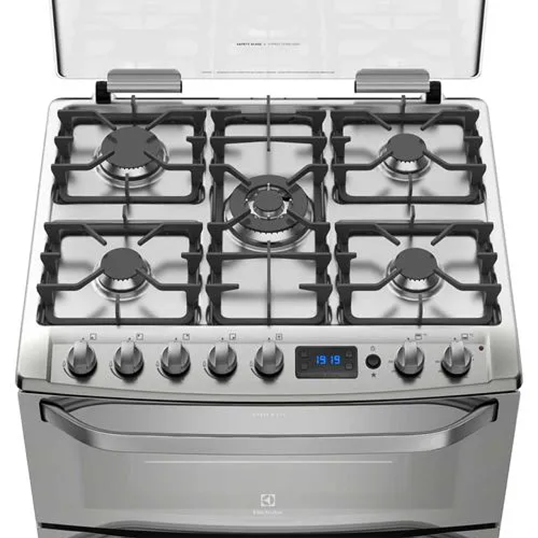 COCINA A GAS 5 PLATOS ELECTROLUX EXPERIENCE DOBLE HORNO Y TIMER DIGITAL 76DXA INOX 4