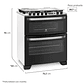 COCINA A GAS 5 PLATOS ELECTROLUX EXPERIENCE DOBLE HORNO Y TIMER DIGITAL 76DBA NEGRA - Miniatura 2