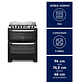 COCINA A GAS 5 PLATOS ELECTROLUX EXPERIENCE DOBLE HORNO Y TIMER DIGITAL 76DBA NEGRA - Miniatura 3