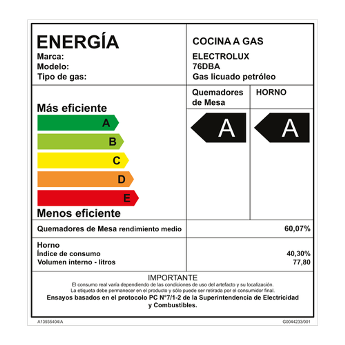 COCINA A GAS 5 PLATOS ELECTROLUX EXPERIENCE DOBLE HORNO Y TIMER DIGITAL 76DBA NEGRA 9