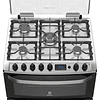 COCINA A GAS 5 PLATOS ELECTROLUX EXPERIENCE DOBLE HORNO Y TIMER DIGITAL 76DBA NEGRA