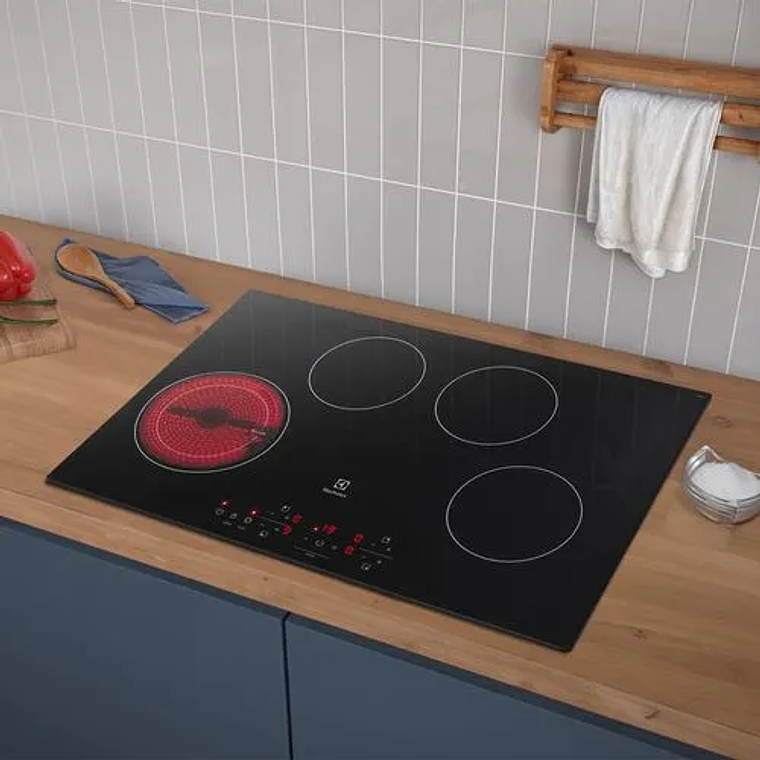 ENCIMERA ELÉCTRICA 4 PLATOS ELECTROLUX EFFICIENT CUBIERTA VITROCERÁMICA Y PANEL TOUCH VE7DT 6