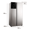 REFRIGERADOR ELECTROLUX 530L NO FROST SIDE BY SIDE INVERTER AUTOSENSE ES50S INOX