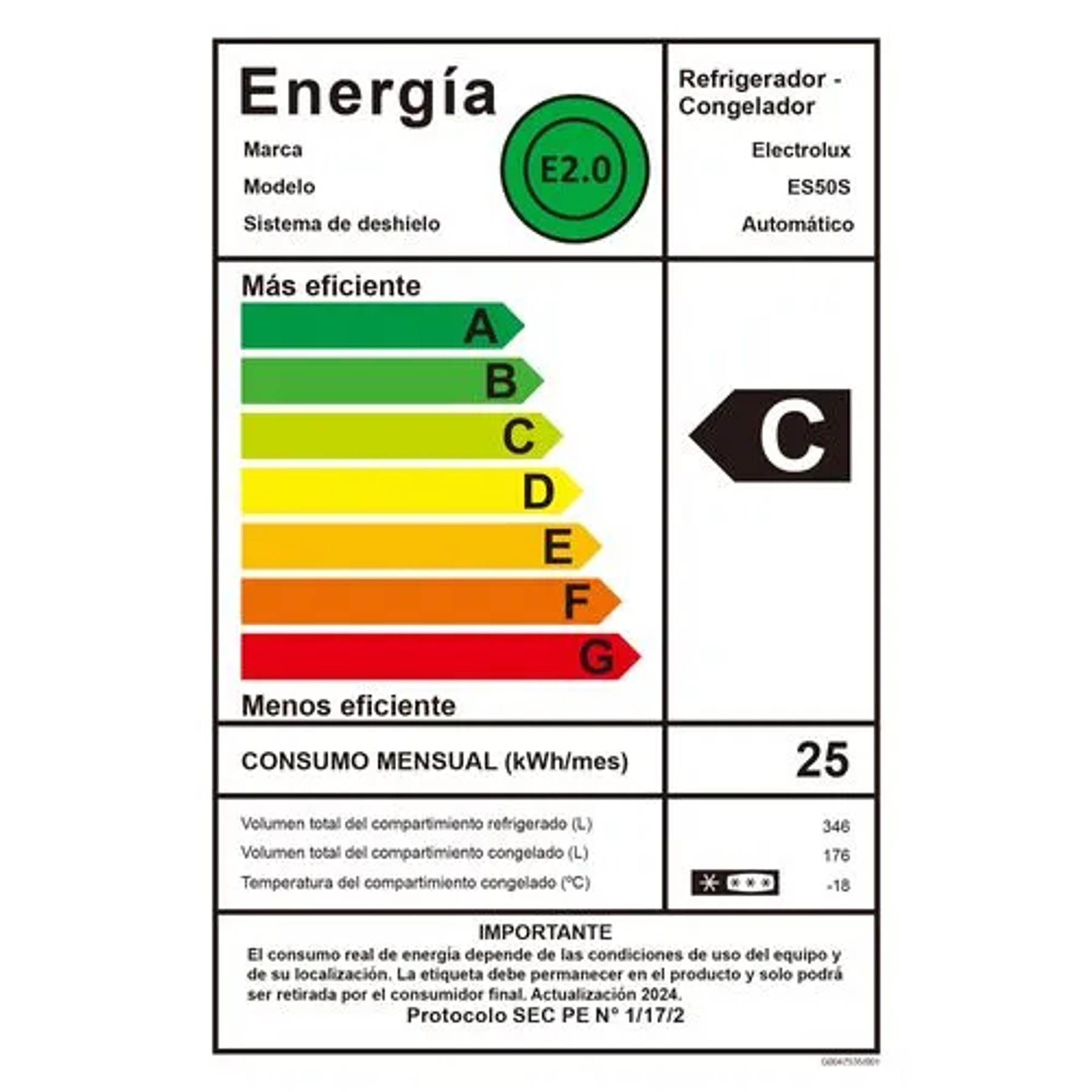 REFRIGERADOR ELECTROLUX 530L NO FROST SIDE BY SIDE INVERTER AUTOSENSE ES50S INOX