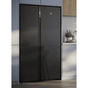 REFRIGERADOR ELECTROLUX 525L NO FROST SIDE BY SIDE INVERTER EFFICIENT AUTOSENSE ES5GB VIDRIO NEGRO