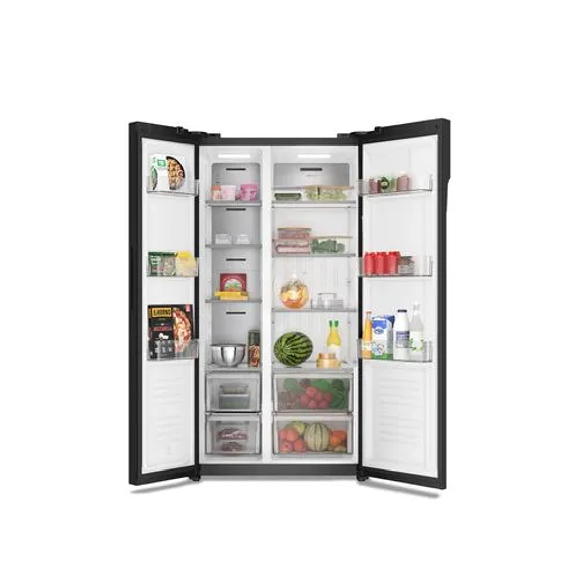 REFRIGERADOR ELECTROLUX 525L NO FROST SIDE BY SIDE INVERTER EFFICIENT AUTOSENSE ES5GB VIDRIO NEGRO 3