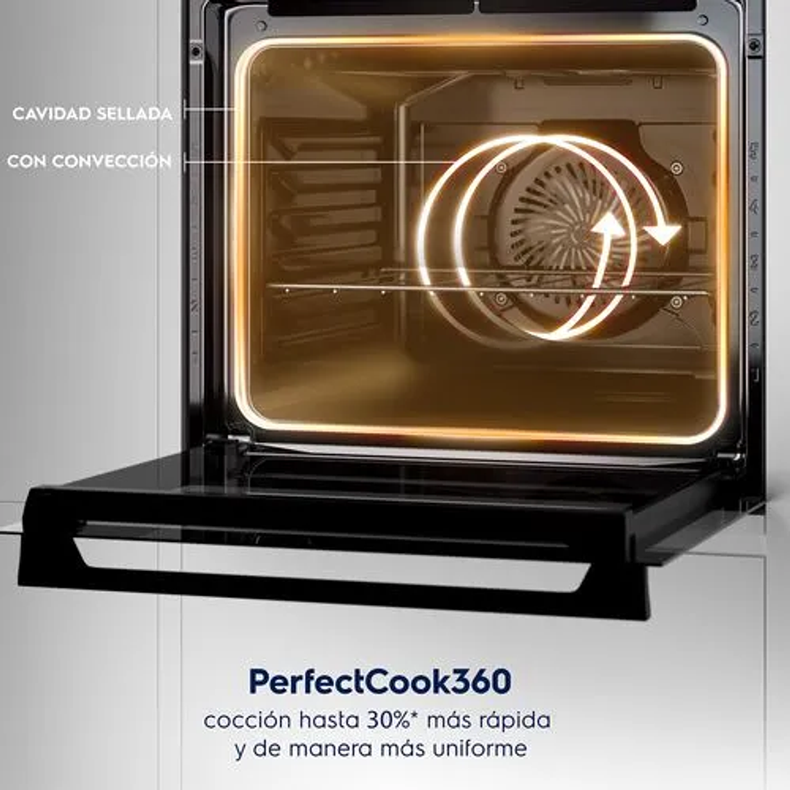 HORNO EMPOTRABLE ELÉCTRICO ELECTROLUX 80L EXPERIENCE AIR FRYER, PERFECTCOOK360 Y PANEL TOUCH OE8EA 13