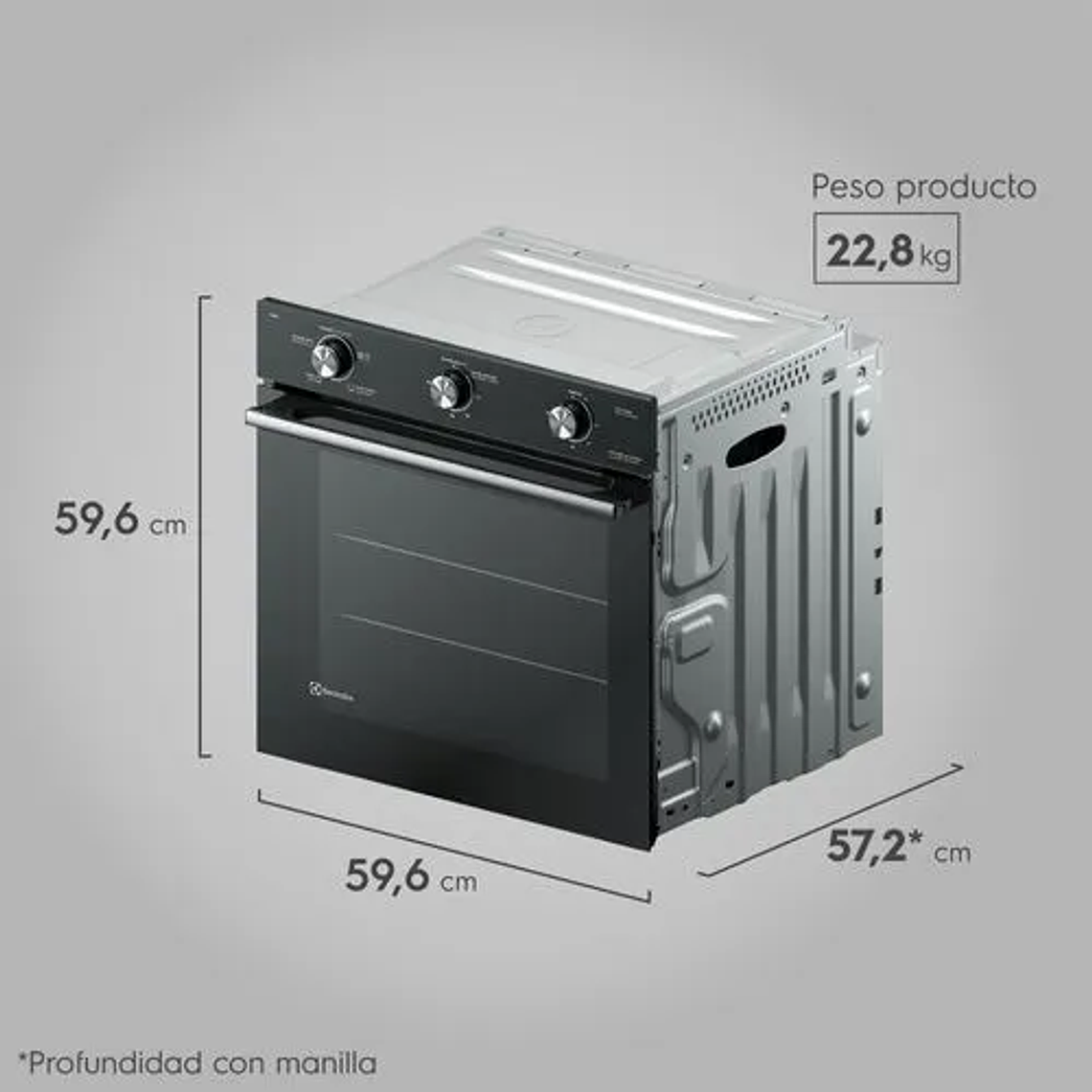 HORNO EMPOTRABLE ELÉCTRICO ELECTROLUX 80L EFFICIENT CON PERFECTCOOK OE8EL 5