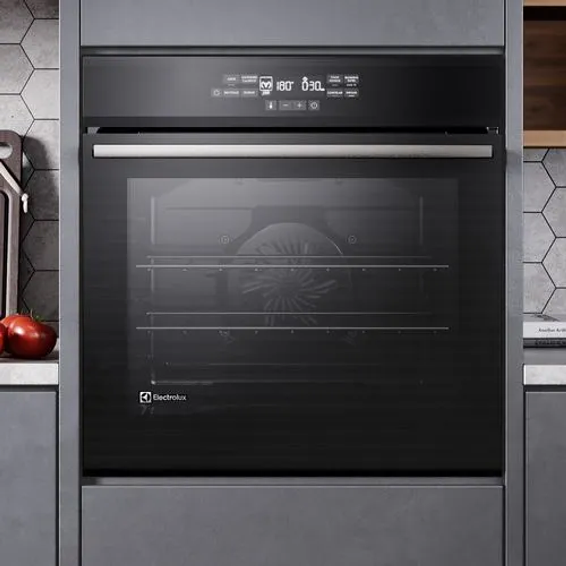 HORNO EMPOTRABLE ELÉCTRICO ELECTROLUX 80 L DIGITAL Y FOODSENSOR OE8EF NEGRO 11