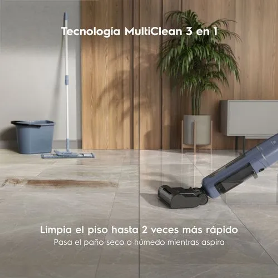 ASPIRADORA MOPA INALÁMBRICA ELECTROLUX EXPERIENCE MULTICLEAN 3 EN 1 EMC2500 AZUL 11