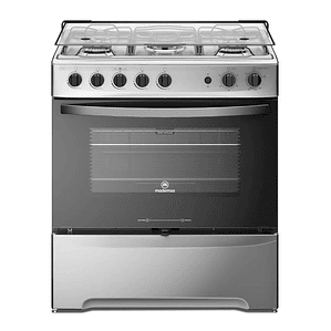 COCINA A GAS 5 PLATOS MADEMSA CON TRIPLE LLAMA Y GRILL ELÉCTRICO M 920 T INOX