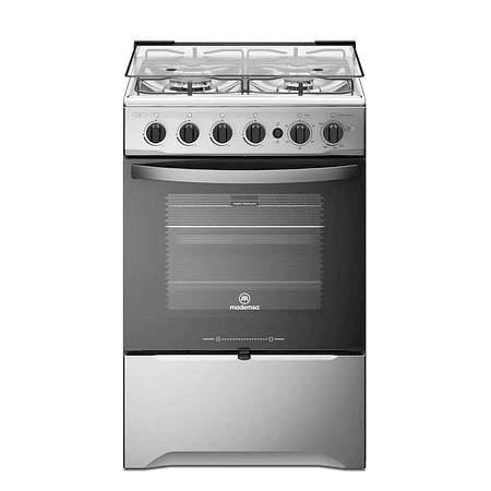 COCINA A GAS 4 PLATOS MADEMSA CON LIMPIAFÁCIL Y GRILL ELÉCTRICO M 785 T INOX