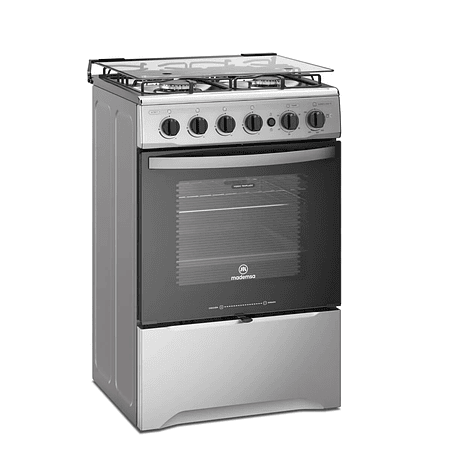COCINA A GAS 4 PLATOS MADEMSA CON LIMPIAFÁCIL Y GRILL ELÉCTRICO M 785 T INOX