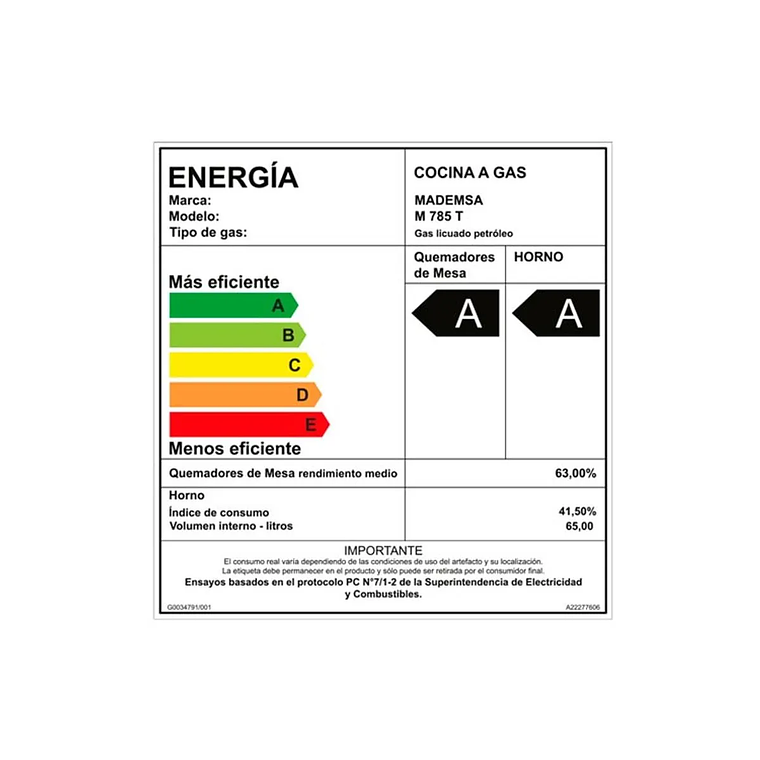 COCINA A GAS 4 PLATOS MADEMSA CON LIMPIAFÁCIL Y GRILL ELÉCTRICO M 785 T INOX 10
