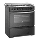 COCINA A GAS 5 PLATOS MADEMSA CON TRIPLE LLAMA Y GRILL ELÉCTRICO M 940 T NEGRA - Miniatura 3