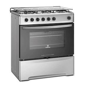 COCINA A GAS 6 PLATOS MADEMSA CON LIMPIAFÁCIL Y QUEMADORES LATERALES M 820 T INOX